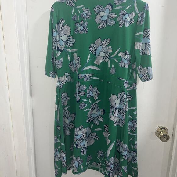 Vince Camuto Womens Multicolor Floral Short Sleeve V-Neck Wrap Dress Size 10 - Picture 6 of 6